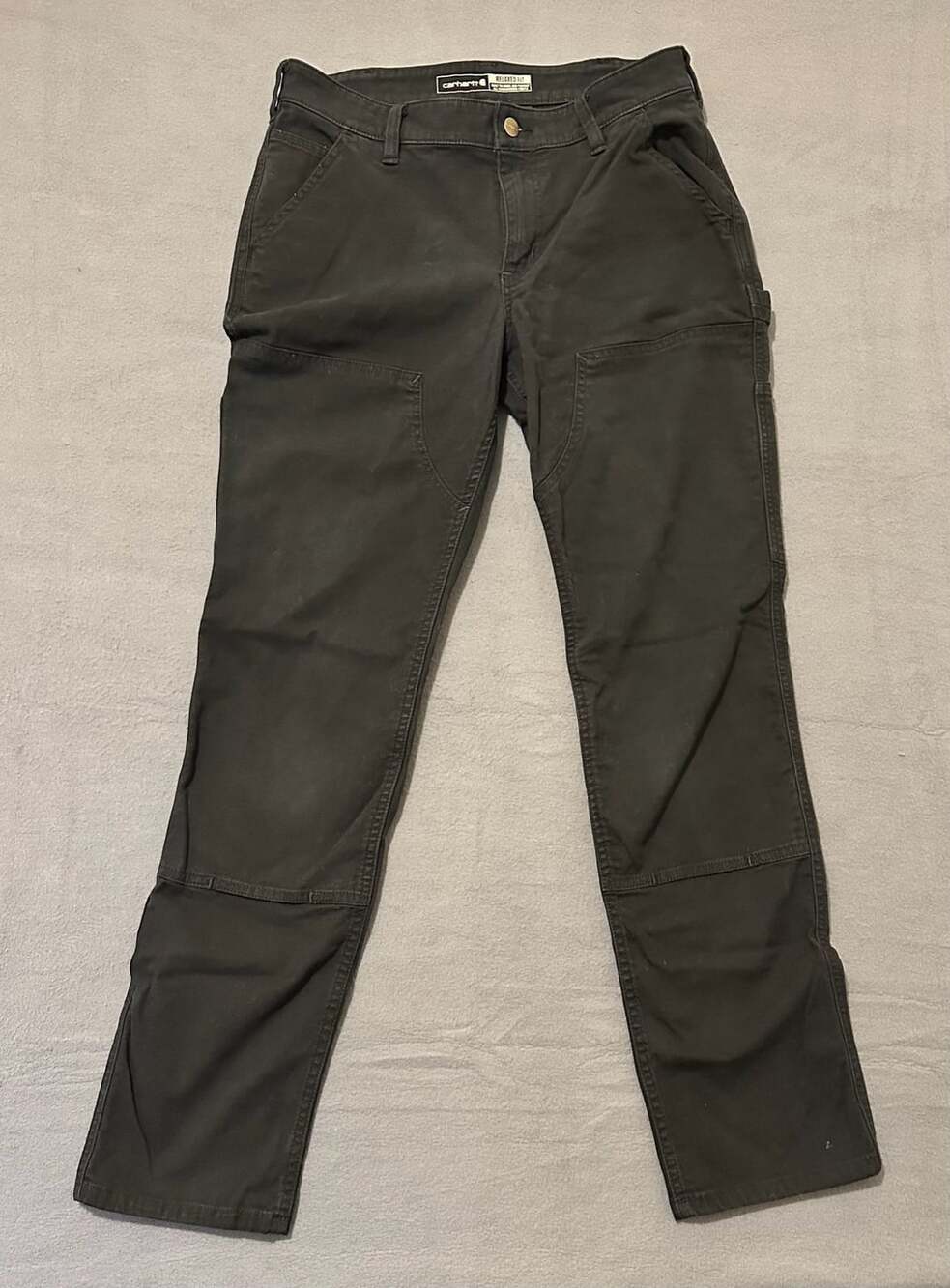 Carhartt Relaxed Fit Moss Canvas Work Pants Size 8 Black